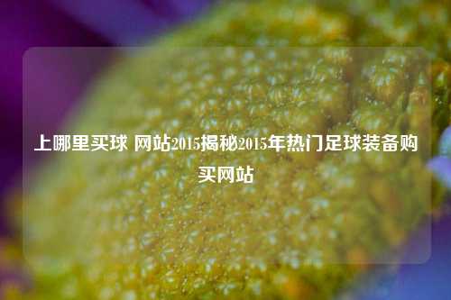 上哪里买球 网站2015揭秘2015年热门足球装备购买网站