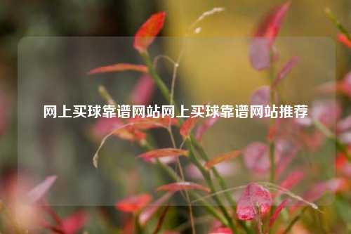 网上买球靠谱网站网上买球靠谱网站推荐